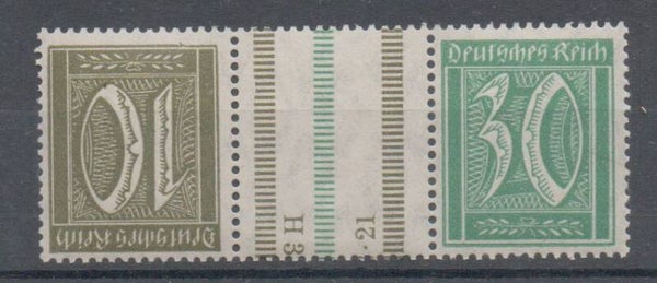 Deutsches Reich Zusammendruck Nr. KZ 9 ungebraucht/ *