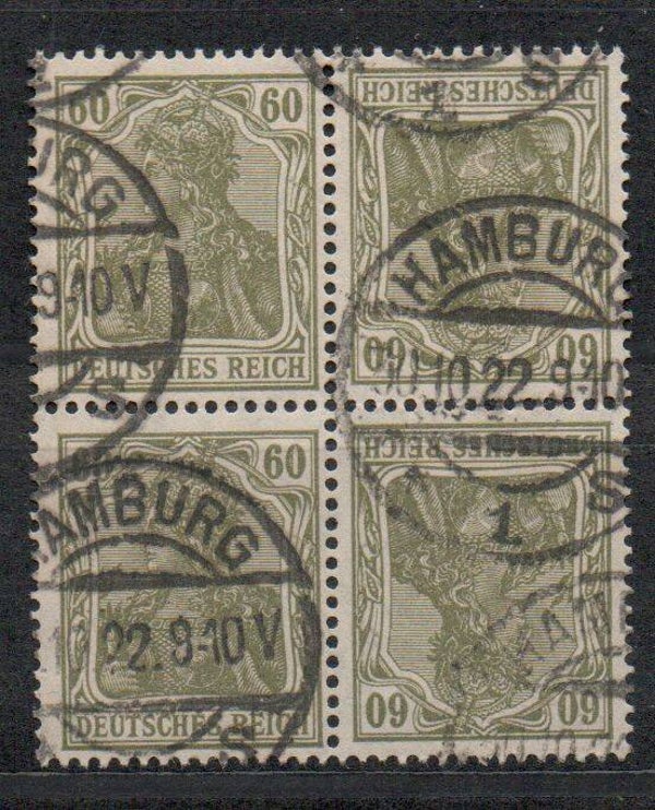 z654a- Deutsches Reich Zusammendruck Nr. K4 gestempelt/ o
