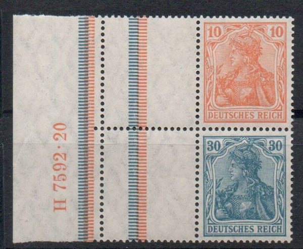z655- Deutsches Reich Zusammendruck Nr. RL2.3 + RL4.3 + S15 postfrisch/ **
