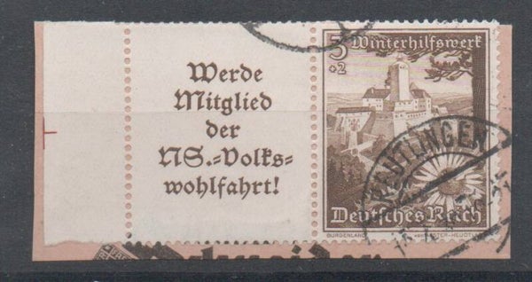 Deutsches Reich Zusammendruck Nr. W135 gestempelt/ o