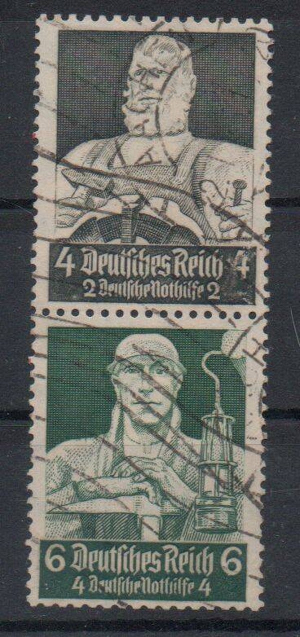 z68- Deutsches Reich Zusammendruck ZD Nr. S 219 gestempelt/ o