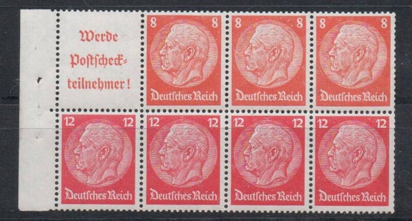 Deutsches Reich Zusammendruck H-Blatt 100B postfrisch/ **