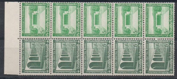 Deutsches Reich Zusammendruck H-Blatt 107 B1 postfrisch/ **