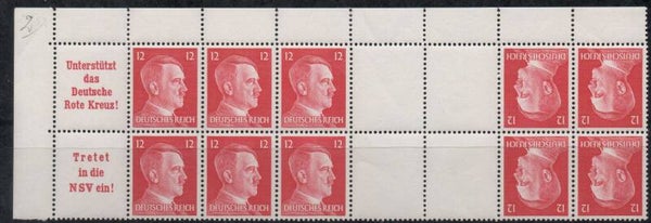 Deutsches Reich Zusammendruck H-Blatt 122 + KZ41 postfrisch/ **