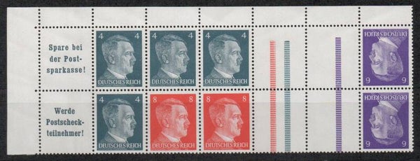 Deutsches Reich Zusammendruck H- Blatt 119 +KZ39 & KZ40 postfrisch/ **