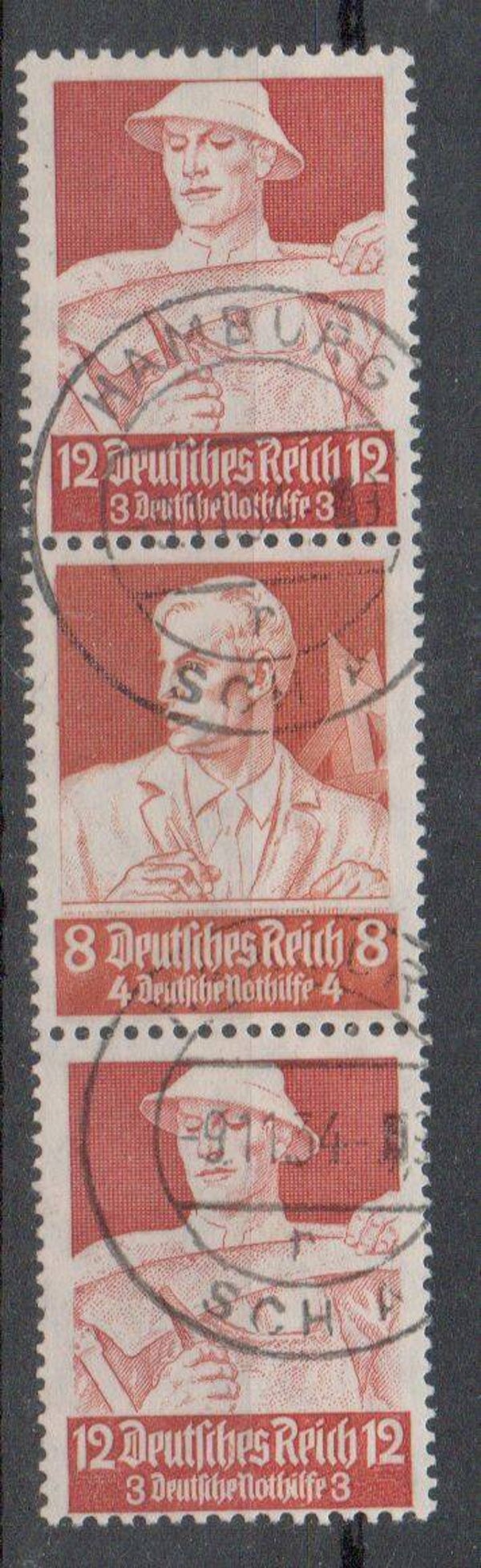 z74- Deutsches Reich Zusammendruck ZD Nr. S 230 gestempelt/ o