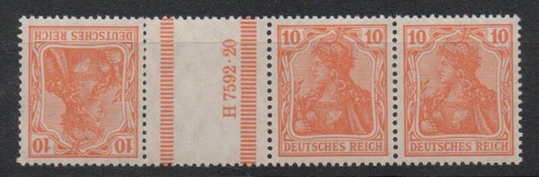 Deutsches Reich Zusammendruck Nr. KZ1 + 141 postfrisch/ **