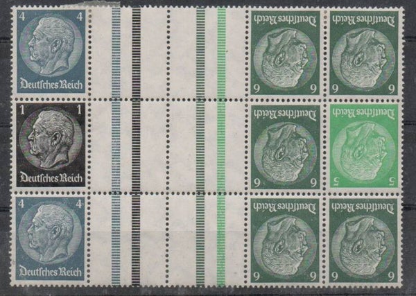z75/ Deutsches Reich Zusammendruck KZ 36.2/KZ 35.2/ KZ 36.2 + S 190 */**/**/*