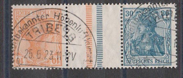 Deutsches Reich Zusammendruck Nr. KZ2.2 gestempelt/ o