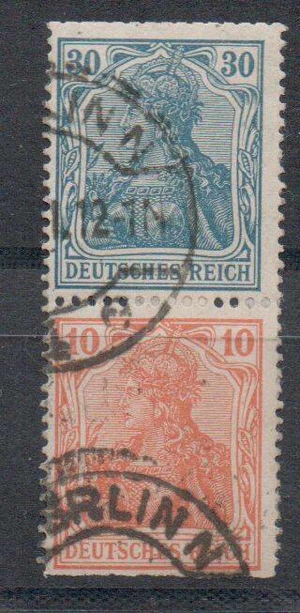 Deutsches Reich Zusammendruck Nr. S17 gestempelt/ o