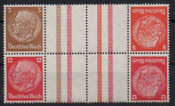 Deutsches Reich Zusammendruck KZ 34.2/KZ 23.3.1 */**