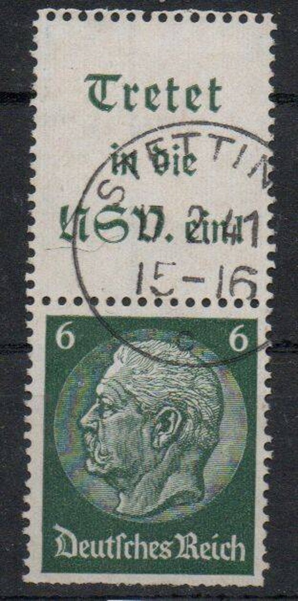 z8- Deutsches Reich Zusammendruck ZD Nr. S 191 gestempelt/ used