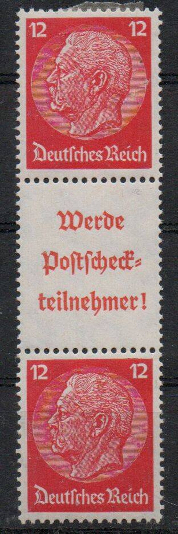 z83- Deutsches Reich Zusammendruck ZD Nr. S 206 ungebraucht/ *
