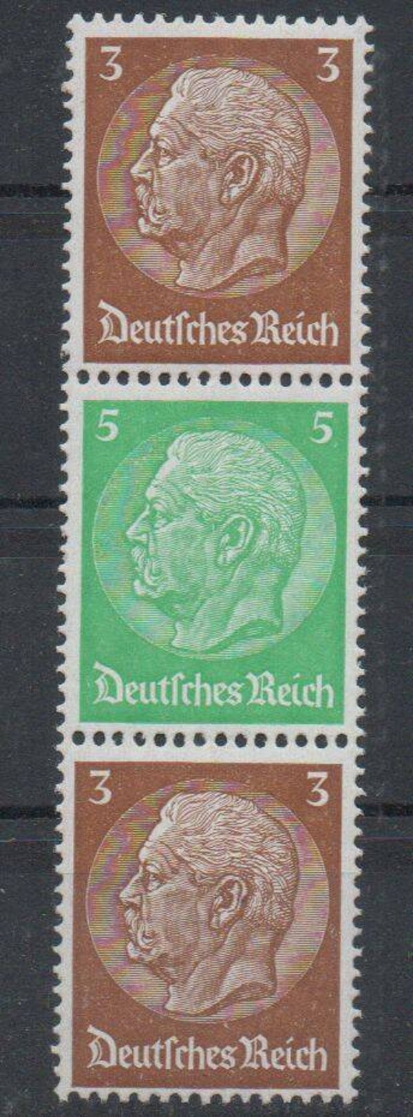 Deutsches Reich Zusammendruck ZD Nr. S 128 ungebraucht/ *
