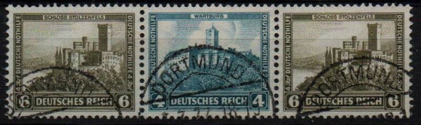 z95- Deutsches Reich Zusammendruck ZD Nr. W 42 gestempelt/ o