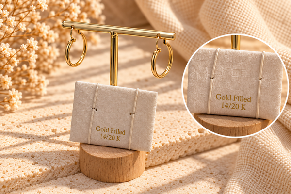 Pendientes de aro Goldfilled 14/20 K