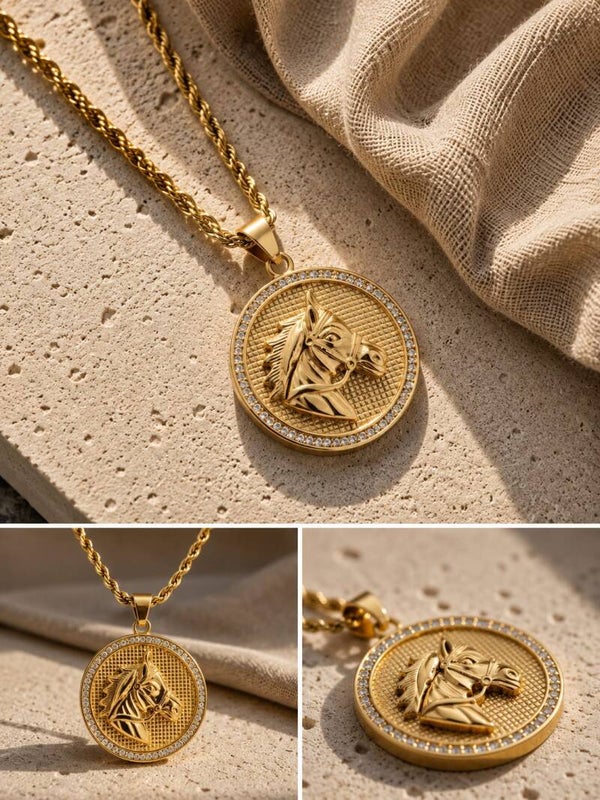 Colgante medalla de caballo