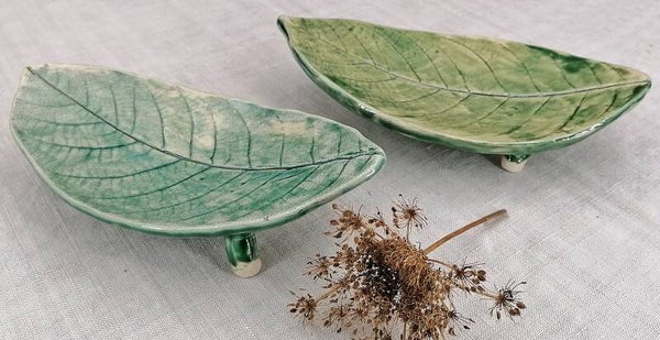 Set Keramikschalen "Blattwerk"