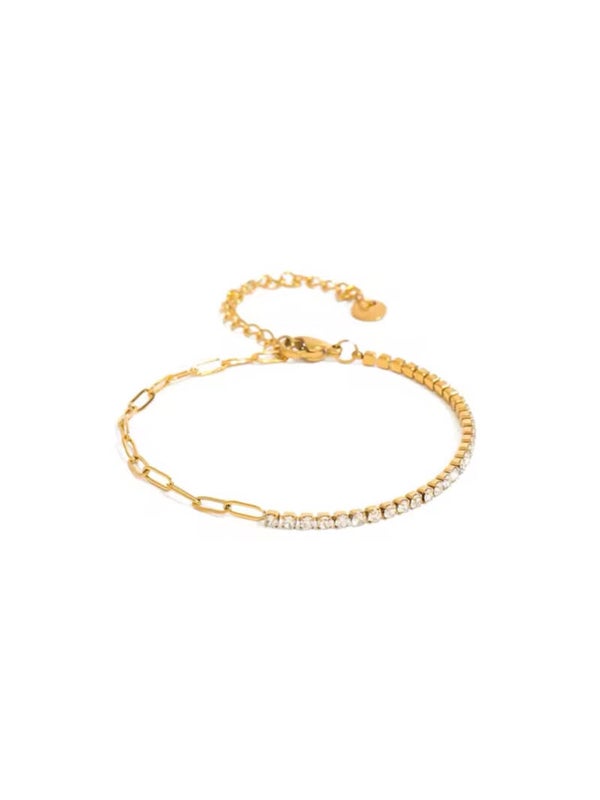 Lumière bracelet white - gold