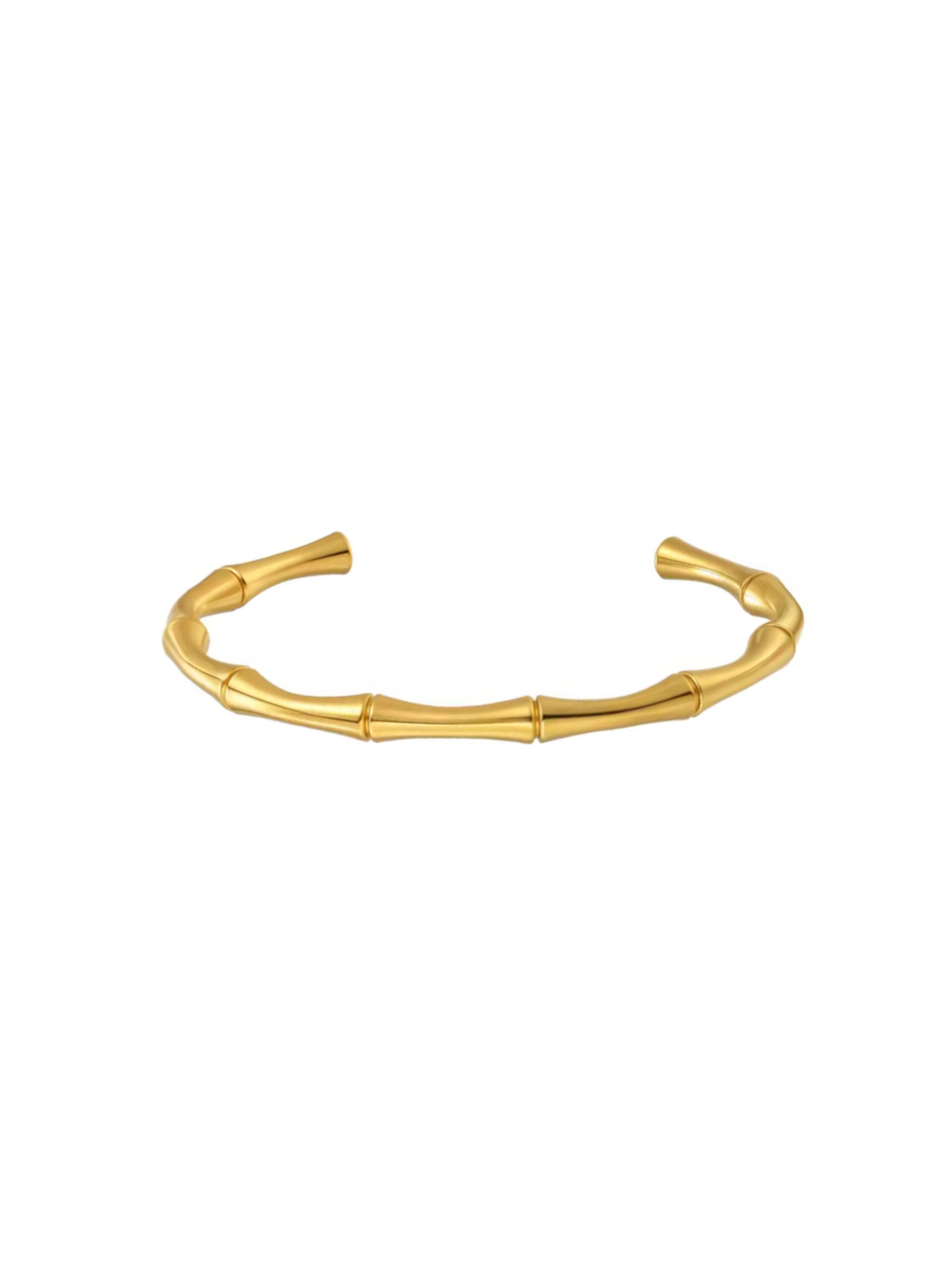 Bamboo bangle bracelet - gold