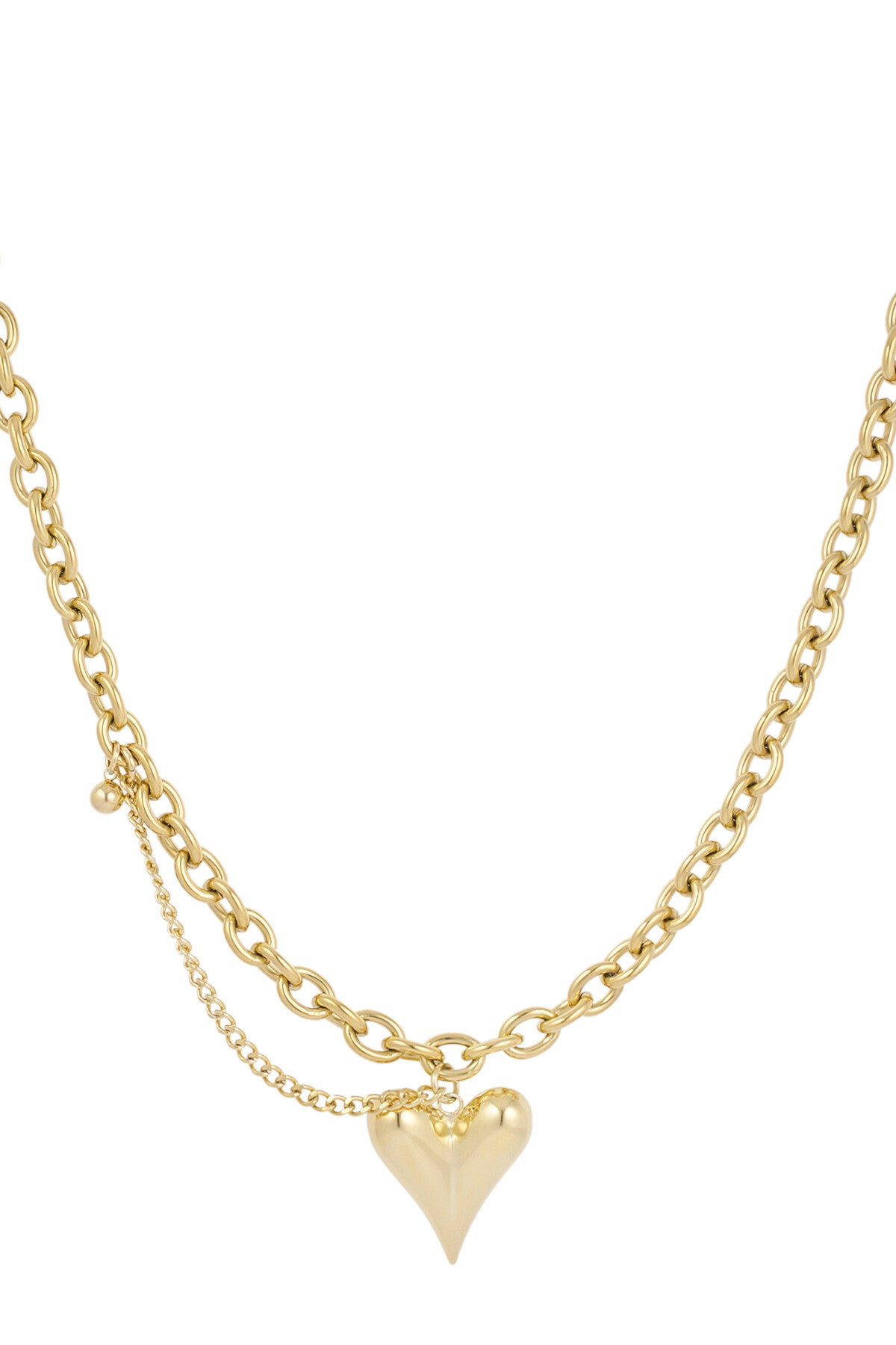 Heartbeat necklace - gold