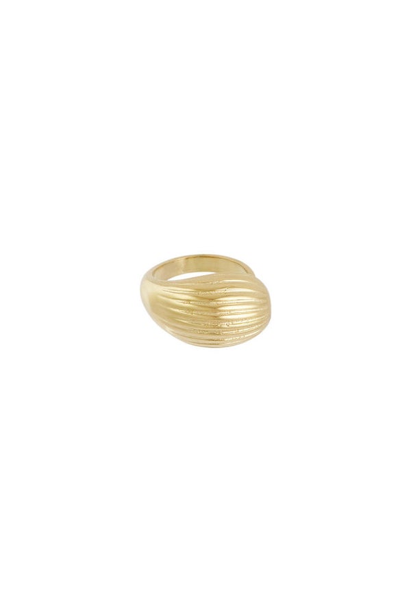 Dynamic texture ring - gold