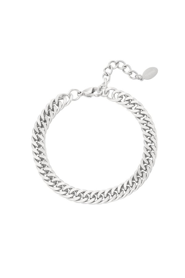 Robust link bracelet - silver