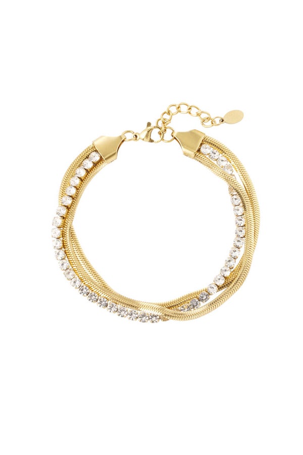 Shiny sparkle bracelet - gold