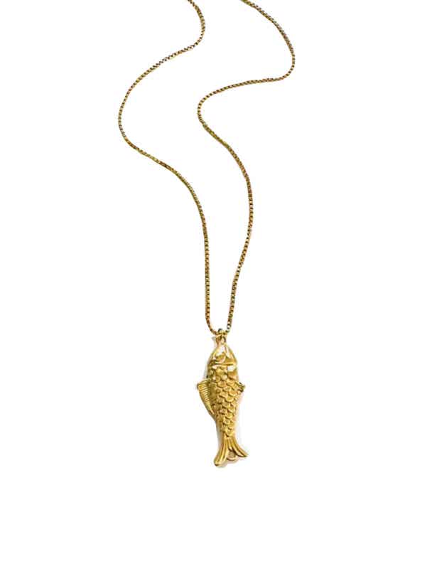 Kai fish necklace - gold