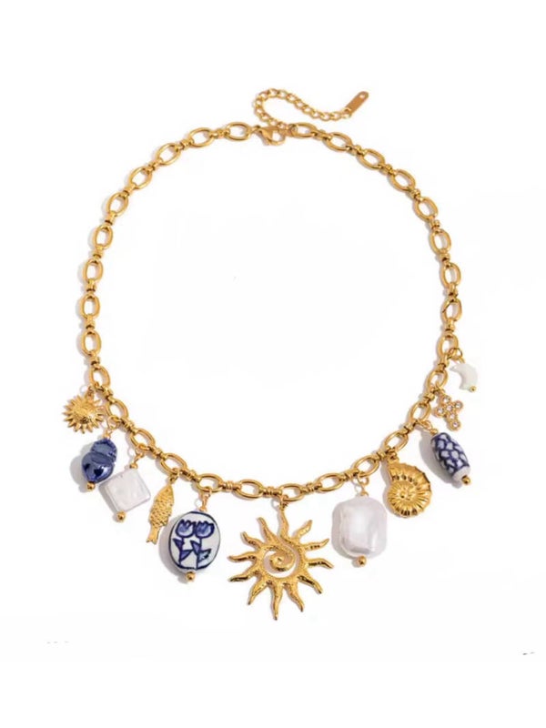 Sunny coast charm neckalce - gold