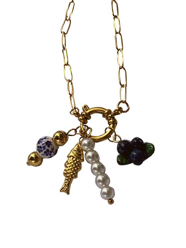 Violette charm necklace - gold