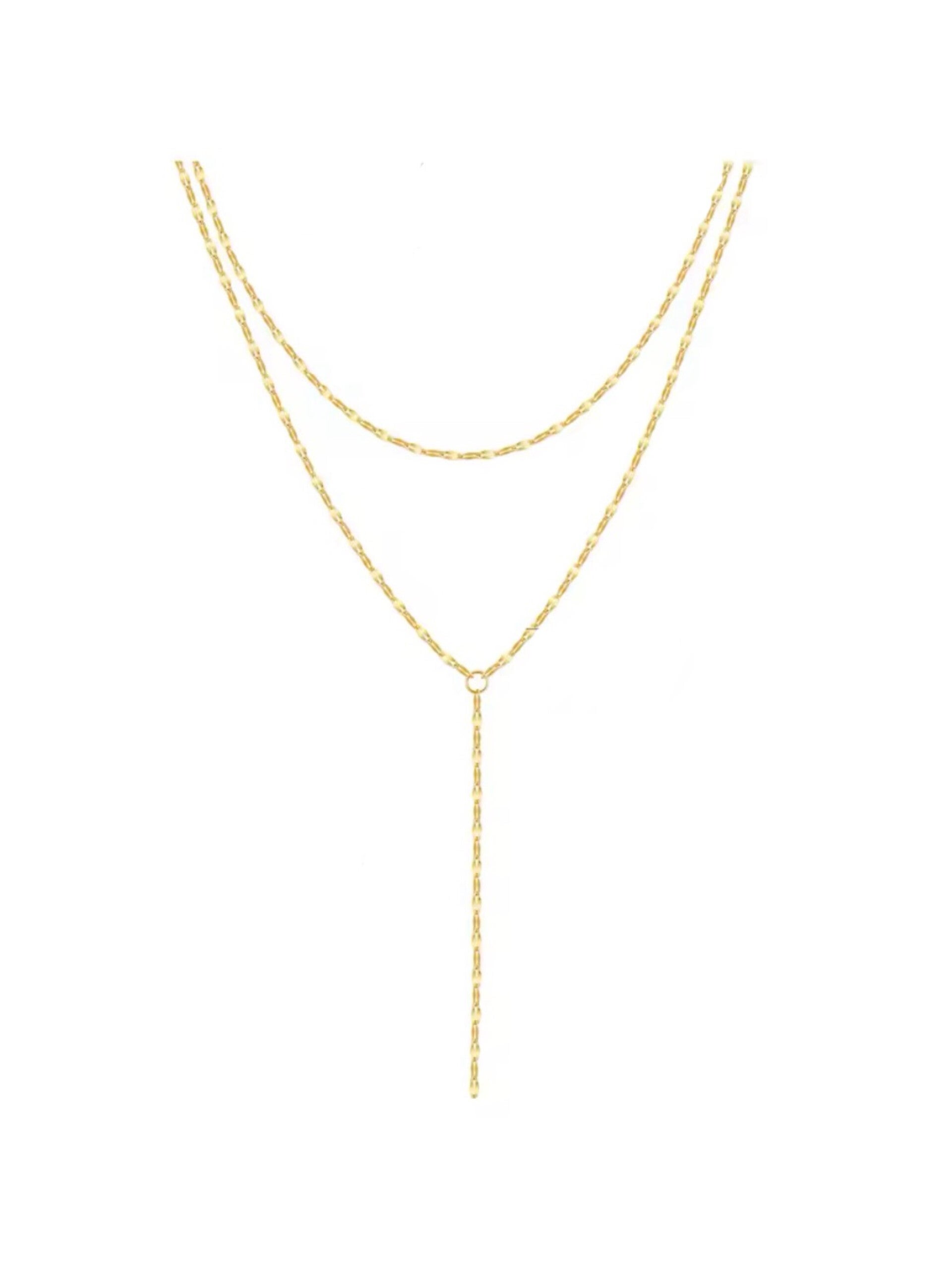 Lunar lace necklace - gold