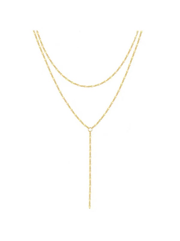 Lunar lace necklace - gold
