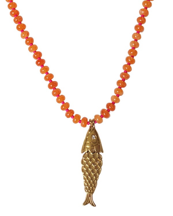 Goldfish necklace - orange