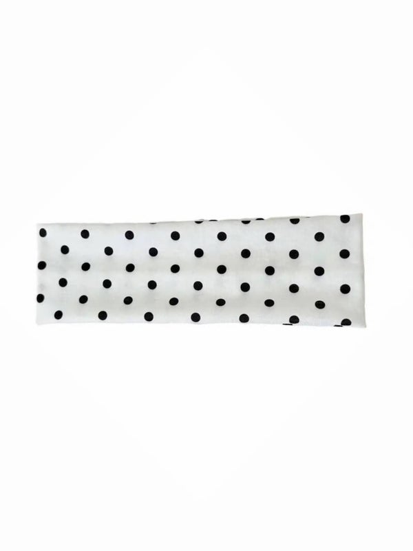 Polka dot haarband - wit