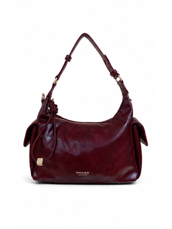 Elle faux leather bag - burgundy