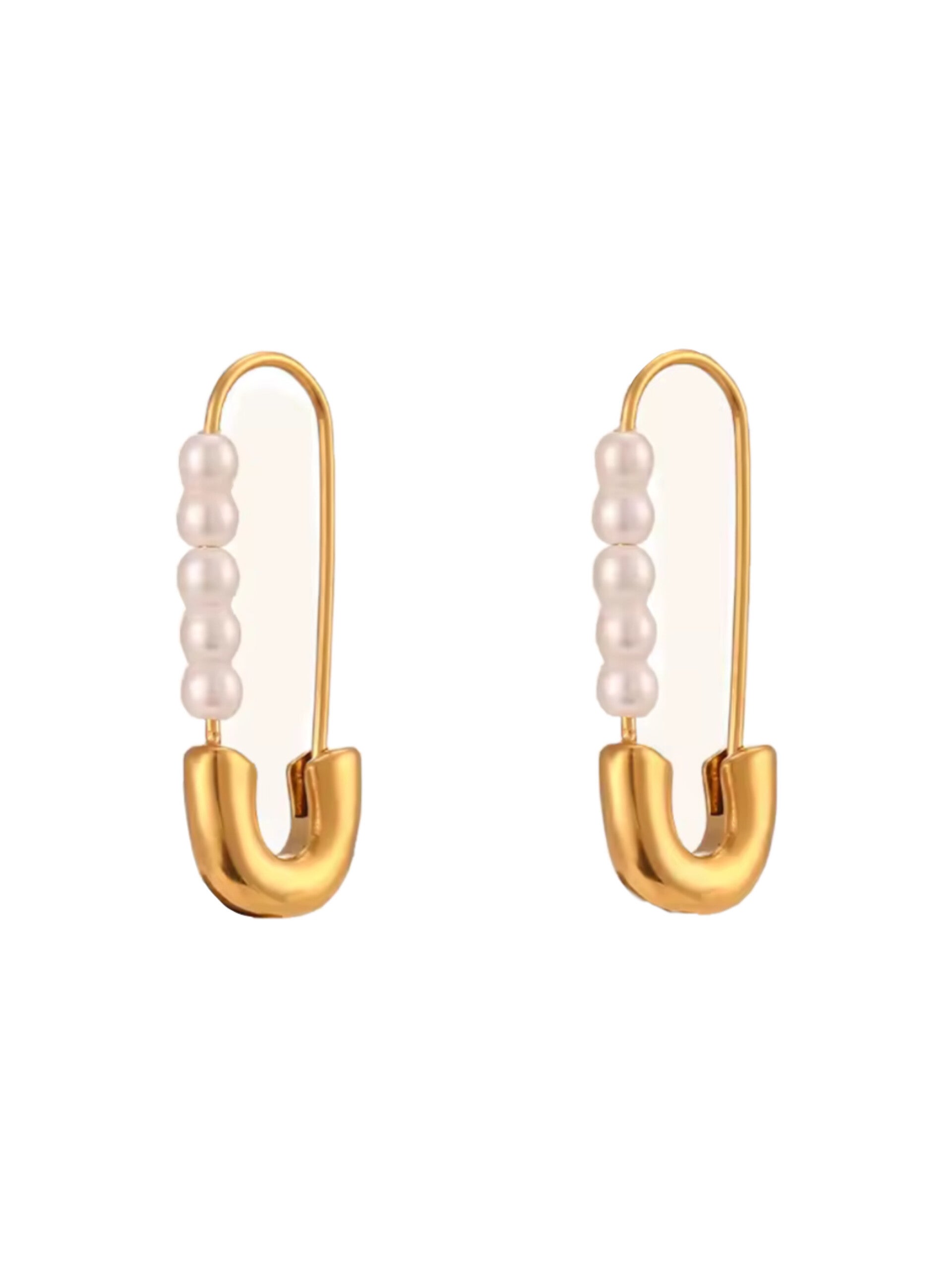 Pin up earrings - gold