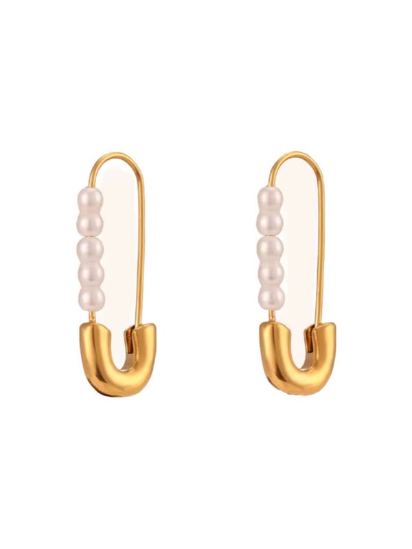 Pin up earrings - gold