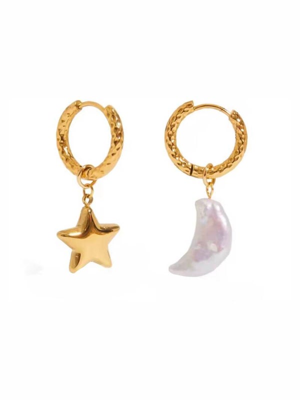 Cosmic duo earrings - gold