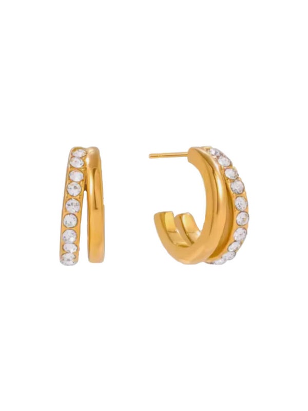 Lustre hoops - gold