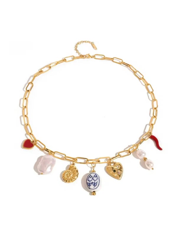 Ivory dream necklace - gold