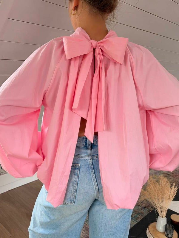 Feline blouse - pink