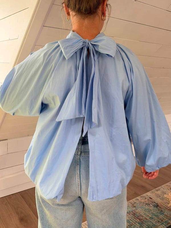 Feline blouse - blue