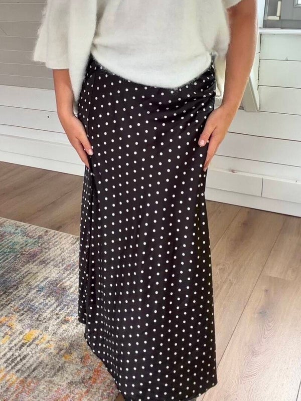 Polka dot maxi skirt