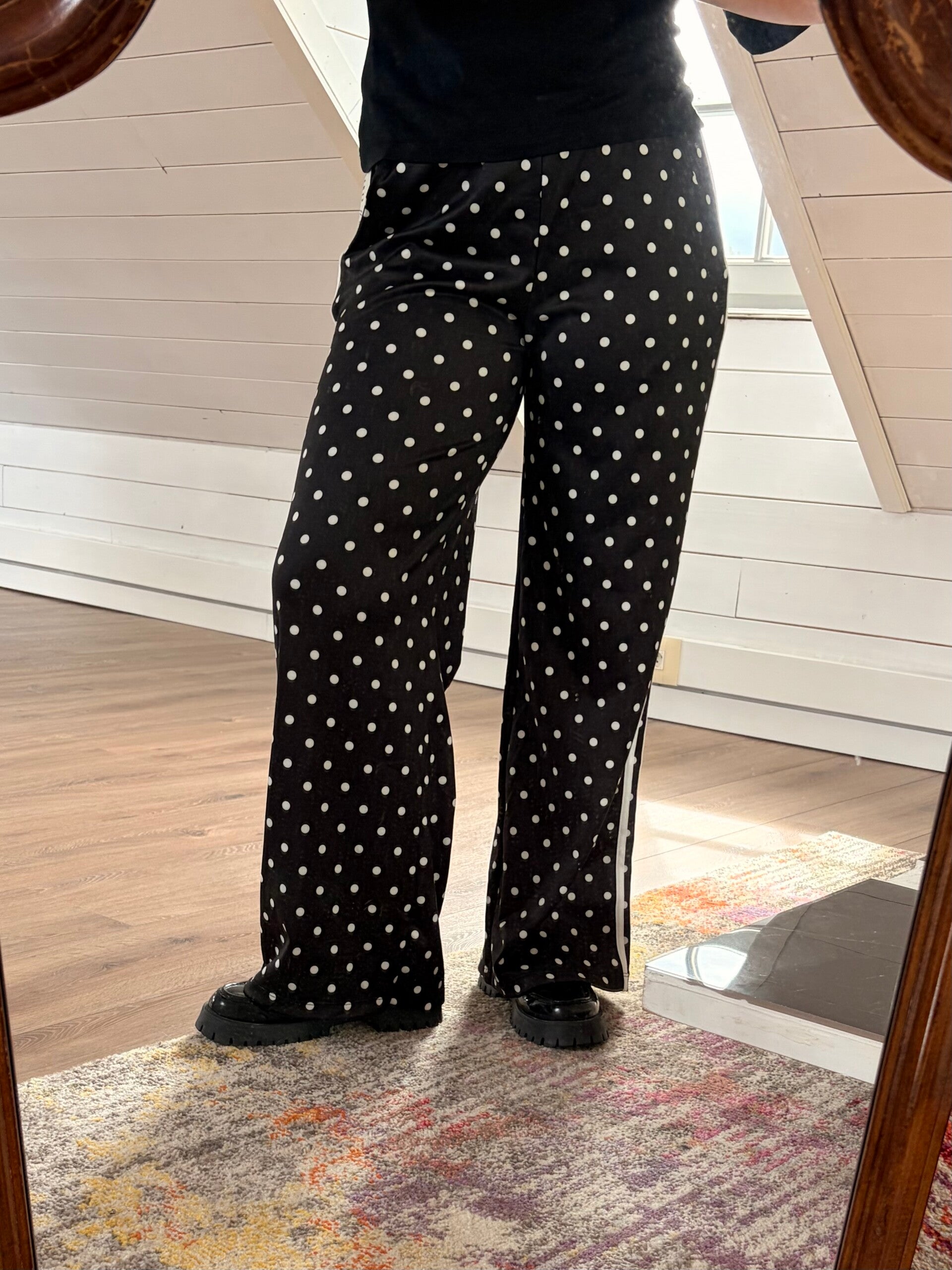 Polka dot pants - Black
