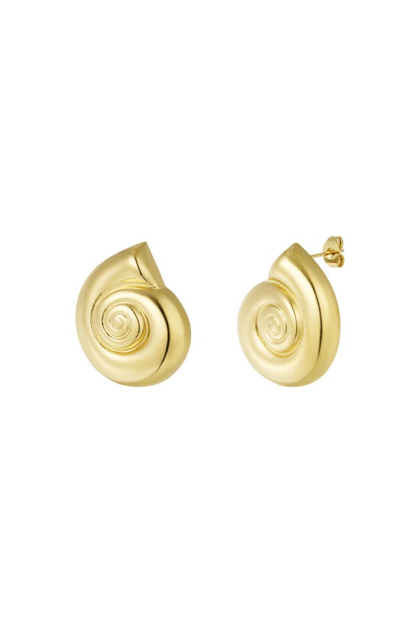 Twist shell earrings - gold