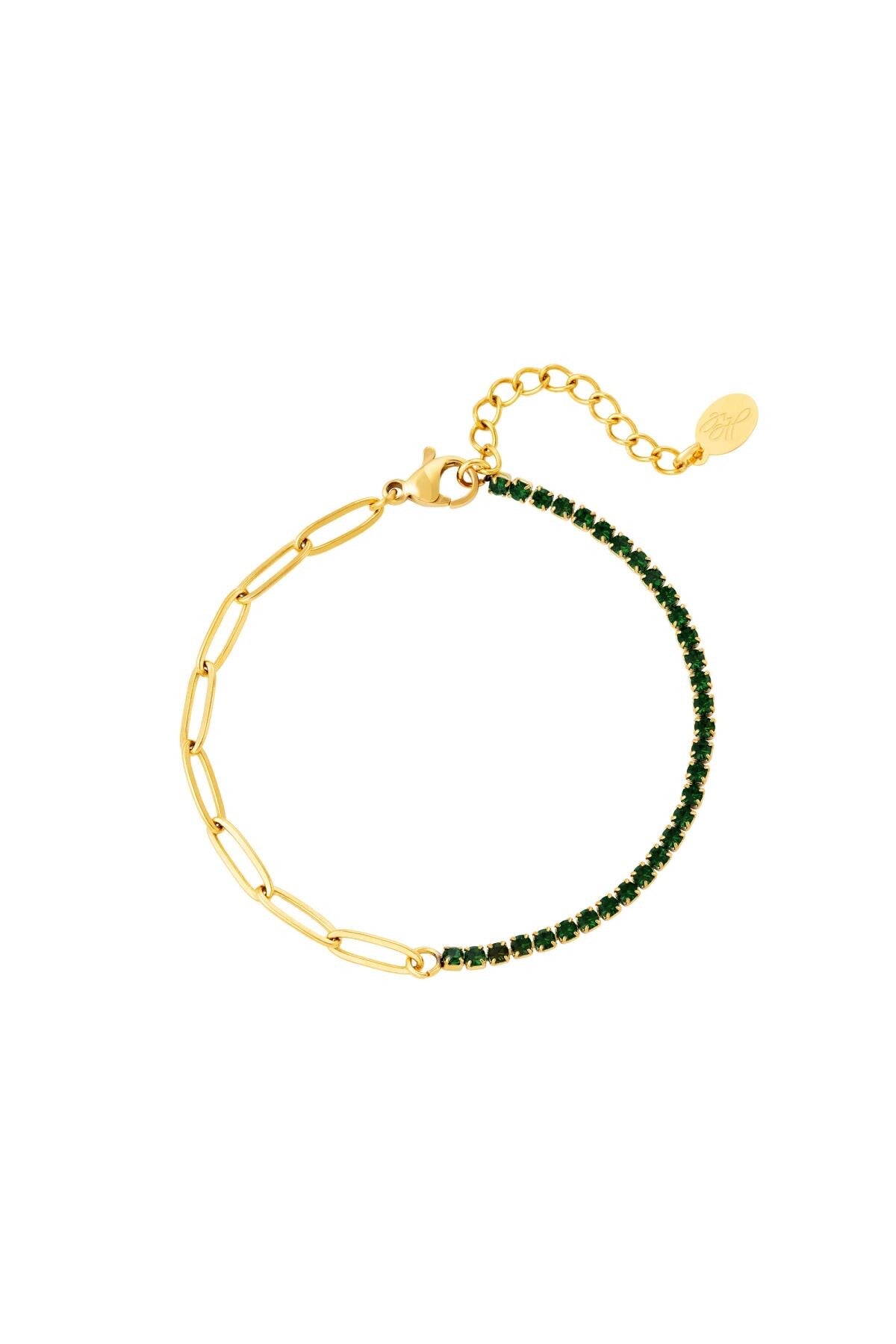 Lumière bracelet green - gold