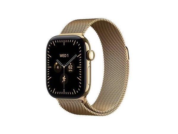Apple Watch Series 12 42 mm CEL Gold Titan, Gold Milanese Loop