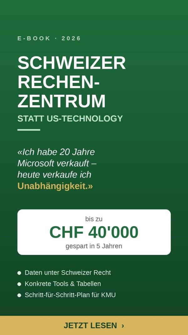 Schweizer Rechenzentrum statt US-Technology