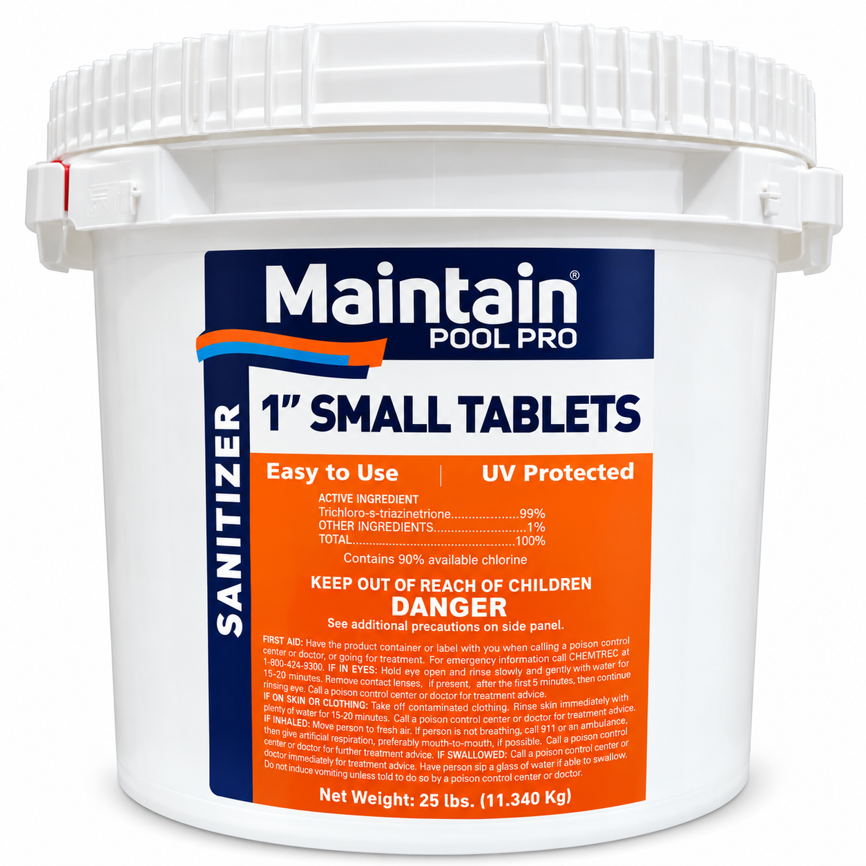 Maintain 1" tablet chlorine 25 lbs